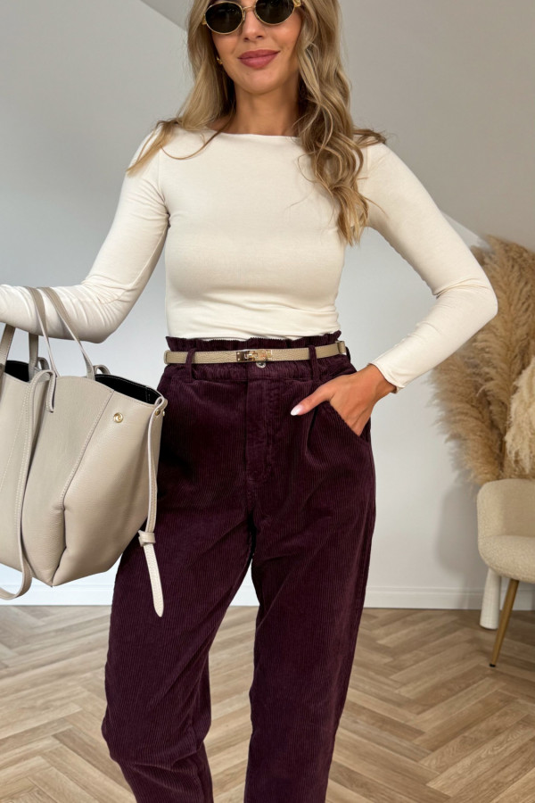 Bluzka BASIC wiskoza kremowa