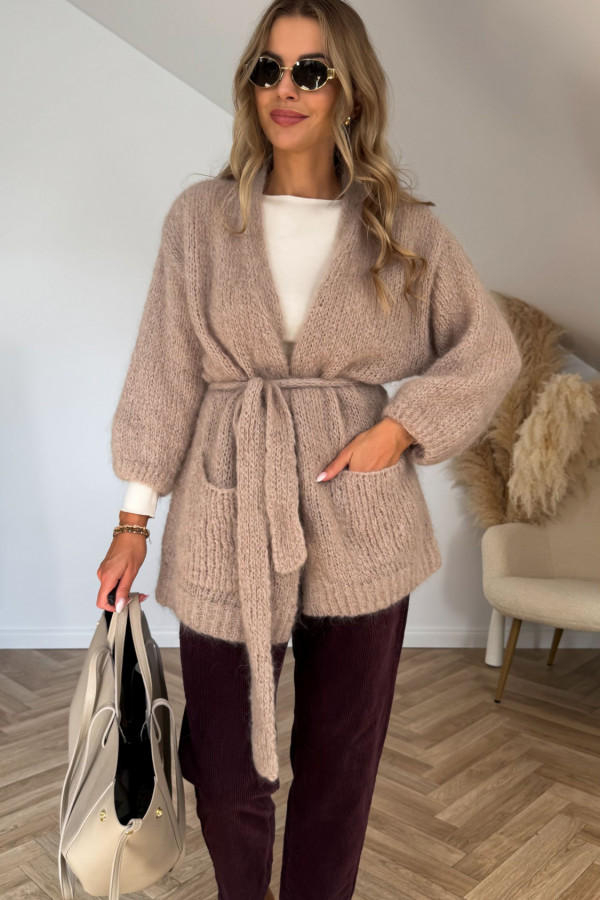 Kardigan moherowy NICOL PREMIUM beż 6
