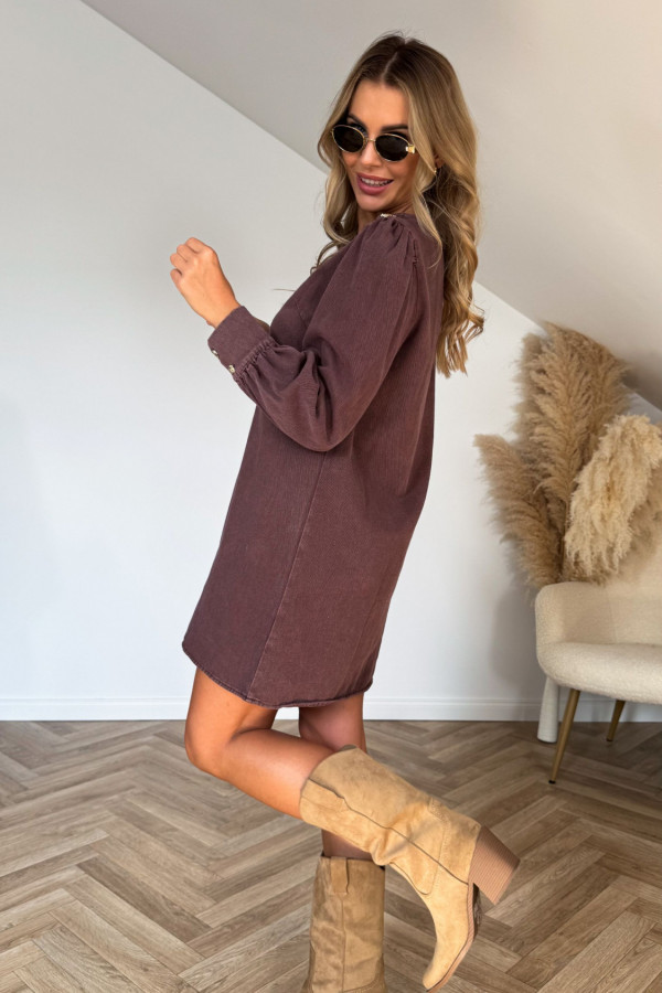 Sukienka jeansowa ALINA czekolada 3