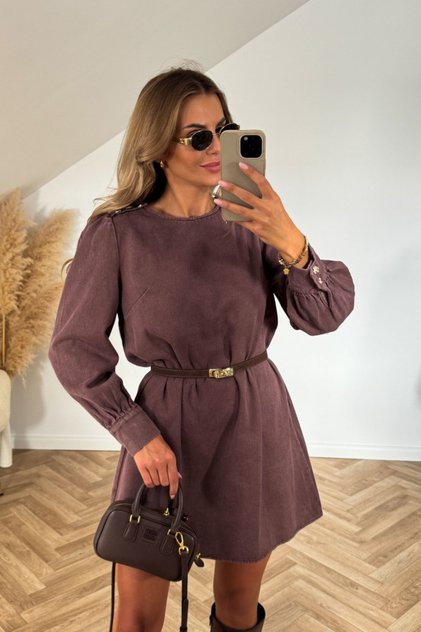 Sukienka jeansowa ALINA czekolada
