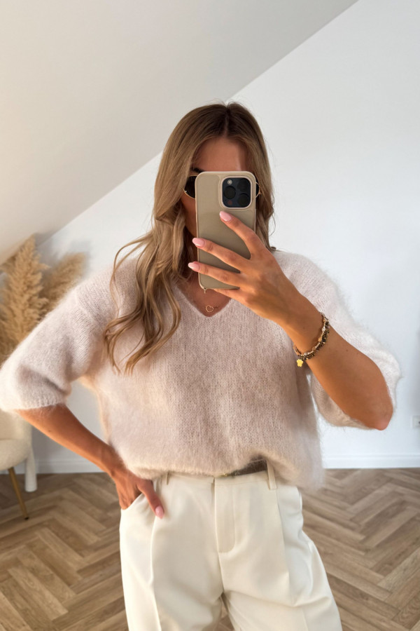 Sweter KID MOHER PREMIUM ANYA śmietanka