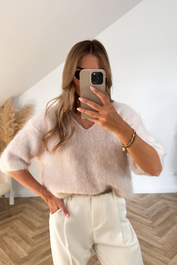 Sweter KID MOHER PREMIUM ANYA śmietanka 1