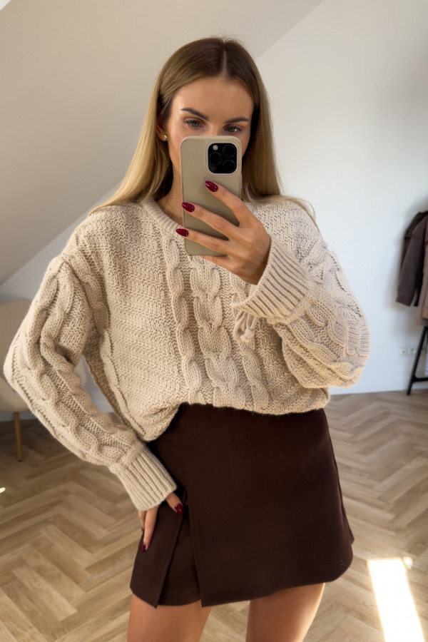 Sweter PREMIUM SEMPRE beżowy 1
