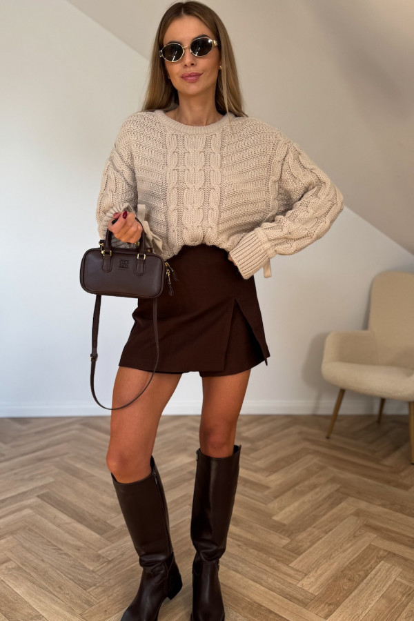 Sweter PREMIUM SEMPRE beżowy 6