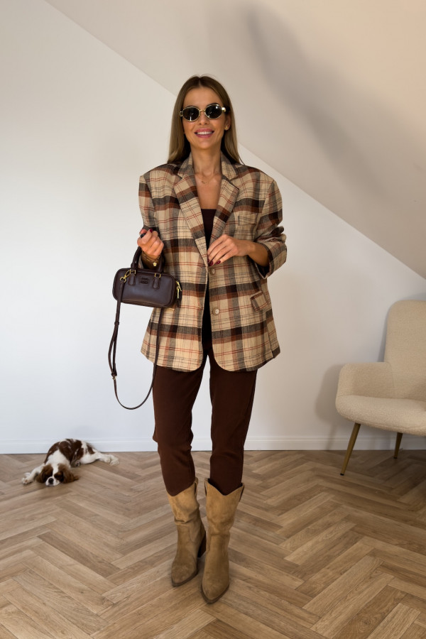 Spodnie MOM FIT SEVENTY J1221-3 czekoladowe 6