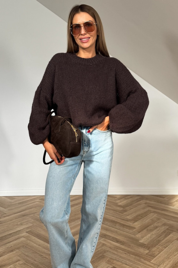 Sweter ESTRO czekolada 2