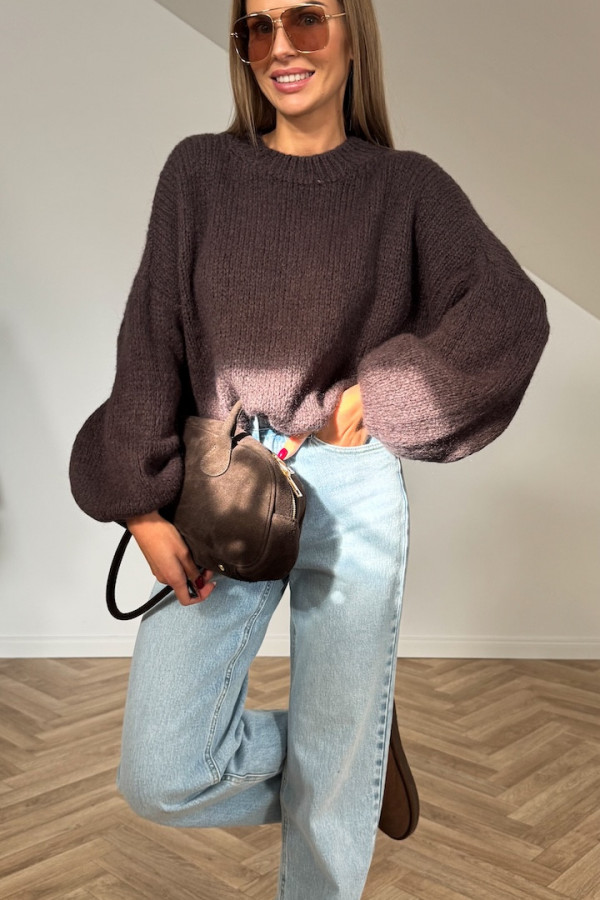 Sweter ESTRO czekolada 5