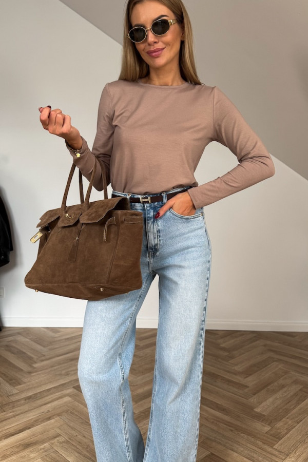 Bluzka BASIC bawełniana LIMA beż