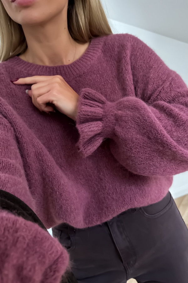 Sweter BABY ALPACA CAROL jagoda