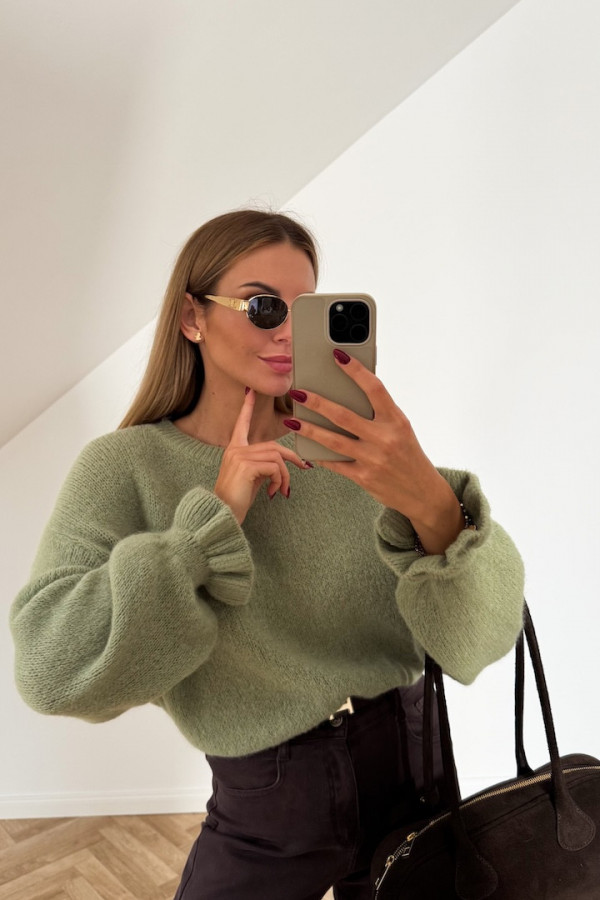 Sweter BABY ALPACA CAROL matcha