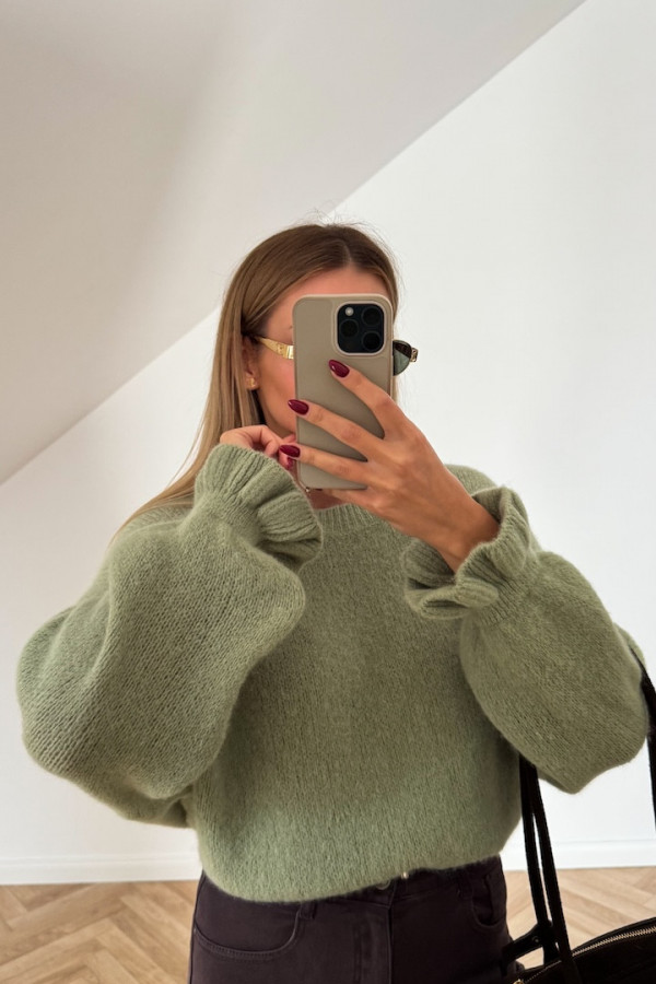 Sweter BABY ALPACA CAROL matcha 1