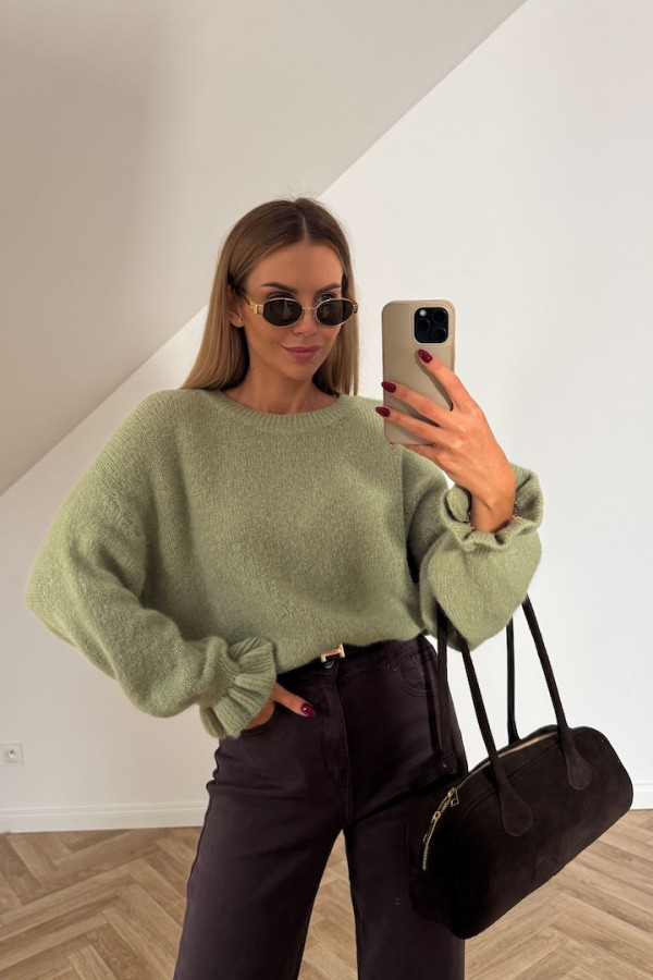 Sweter BABY ALPACA CAROL matcha 5
