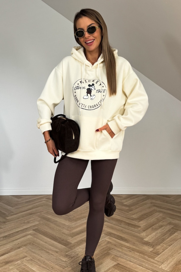 Bluza bawełniana MICKEY kremowa 2