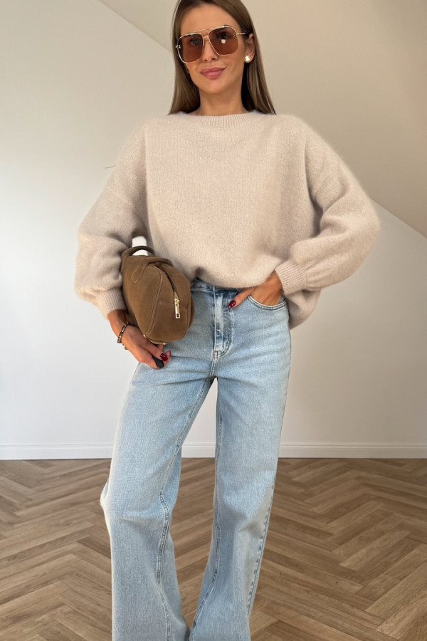Sweter ANGORA jasny beż