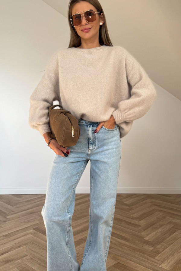 Sweter ANGORA jasny beż 2