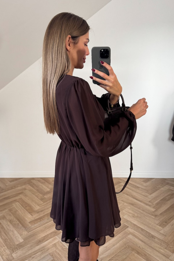Sukienka ICONE czekoladowa 6